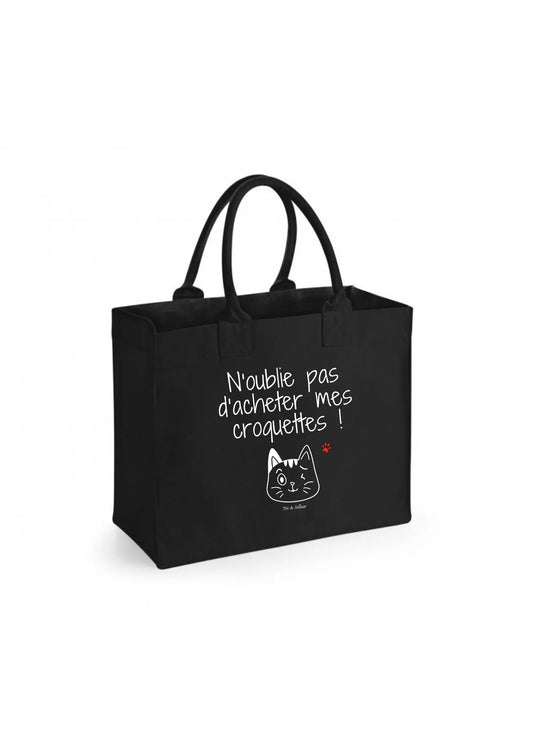 Sac shopping "N'oublie pas d'acheter mes croquettes" Toi & Miaw