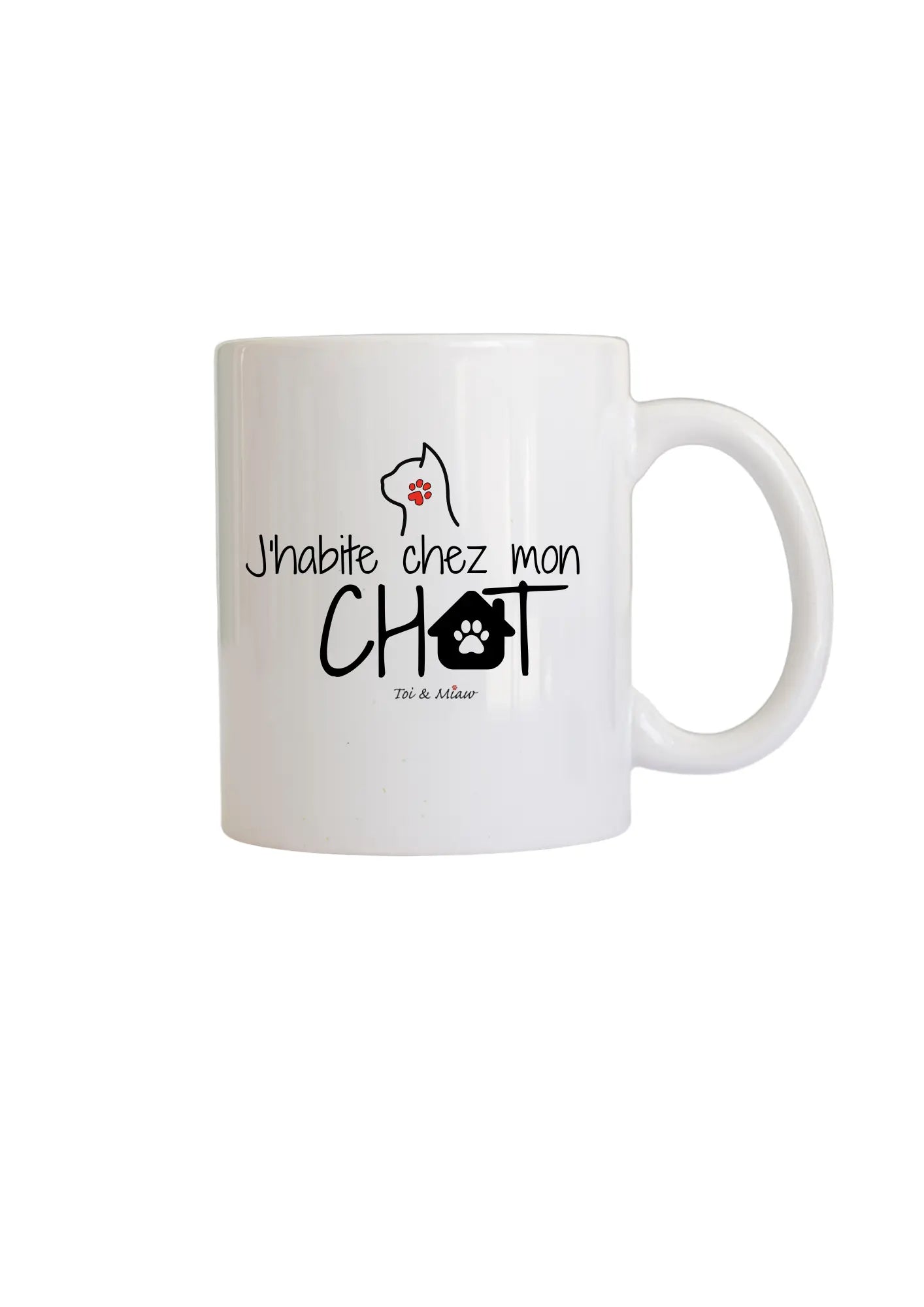 Mug "J'habite chez mon chat" Toi & Miaw