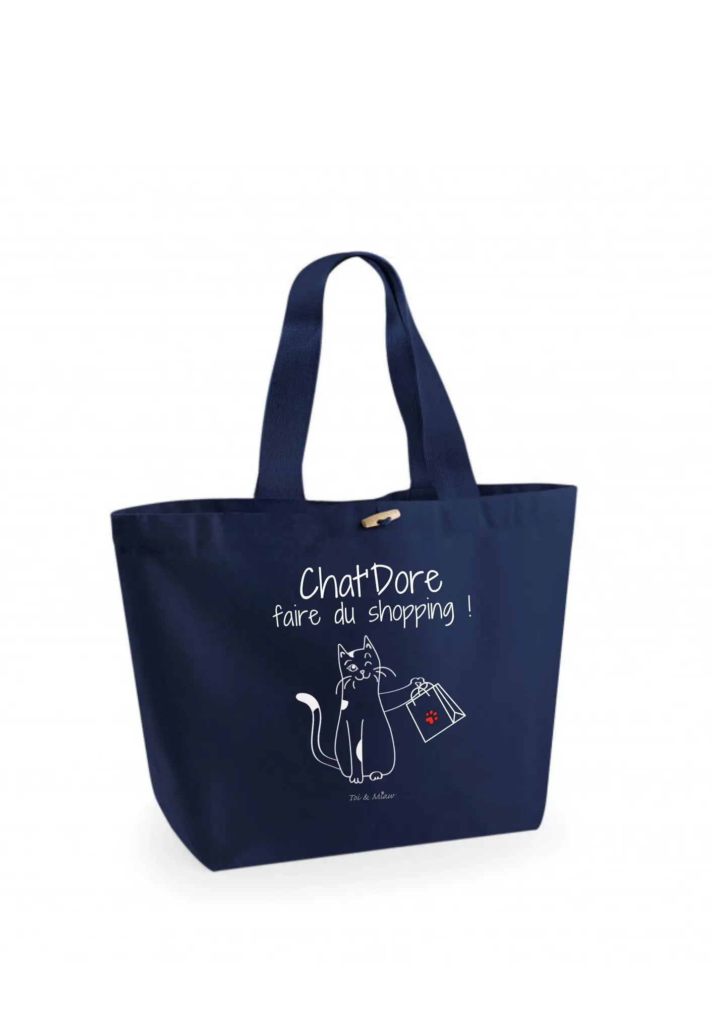 Sac Cabas "Chat'dore faire du shopping" Toi & Miaw
