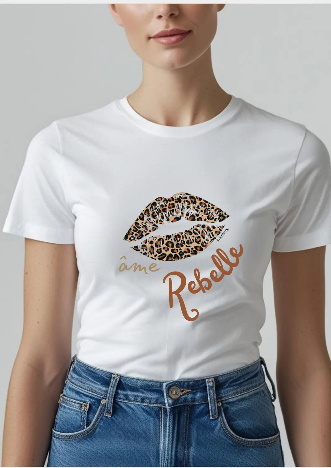 Tee-shirt Blanc "Ame rebelle" Indomptée
