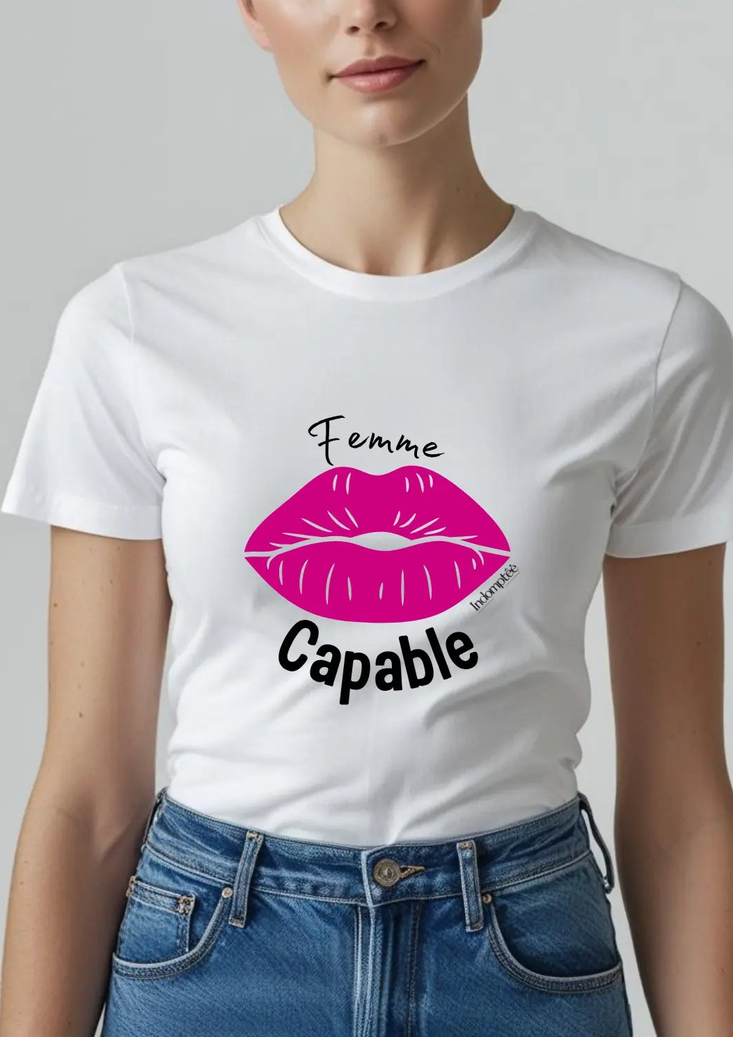 Tee-shirt Noir "Femme capable" Indomptée