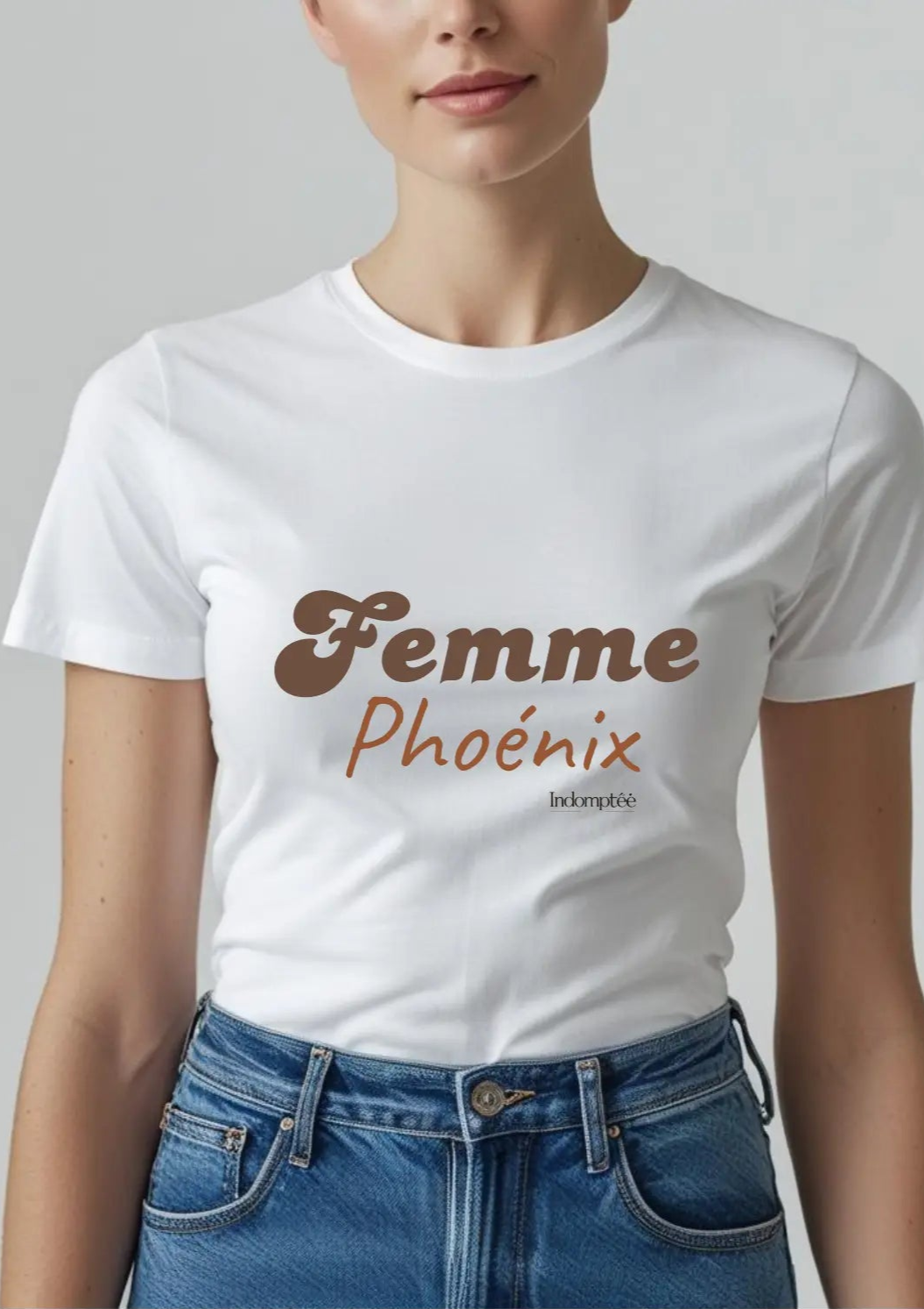 Tee-shirt blanc "Femme Phoenix" Indomptée