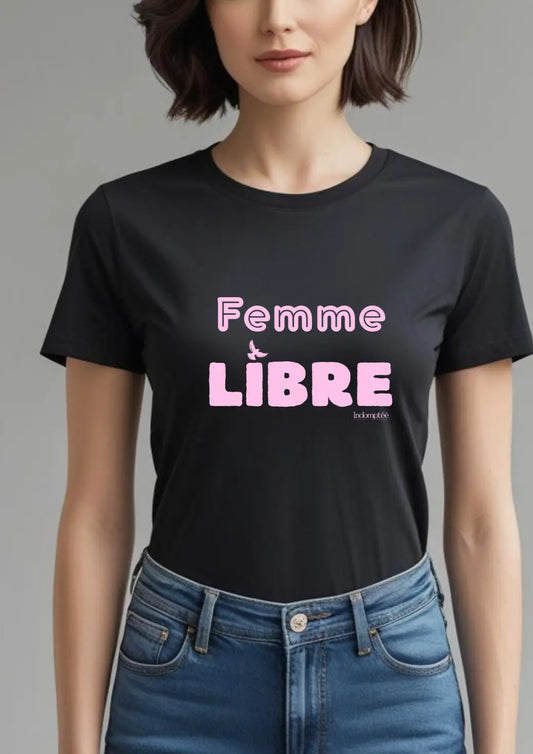 Tee-shirt Noir "Femme LIBRE" Indomptée
