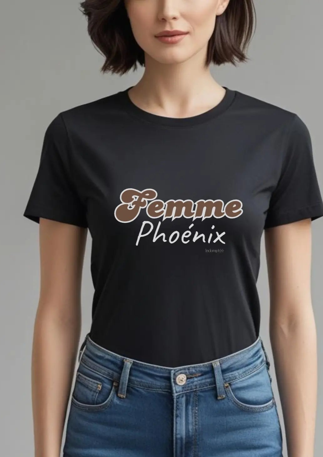 Tee-shirt blanc "Femme Phoenix" Indomptée