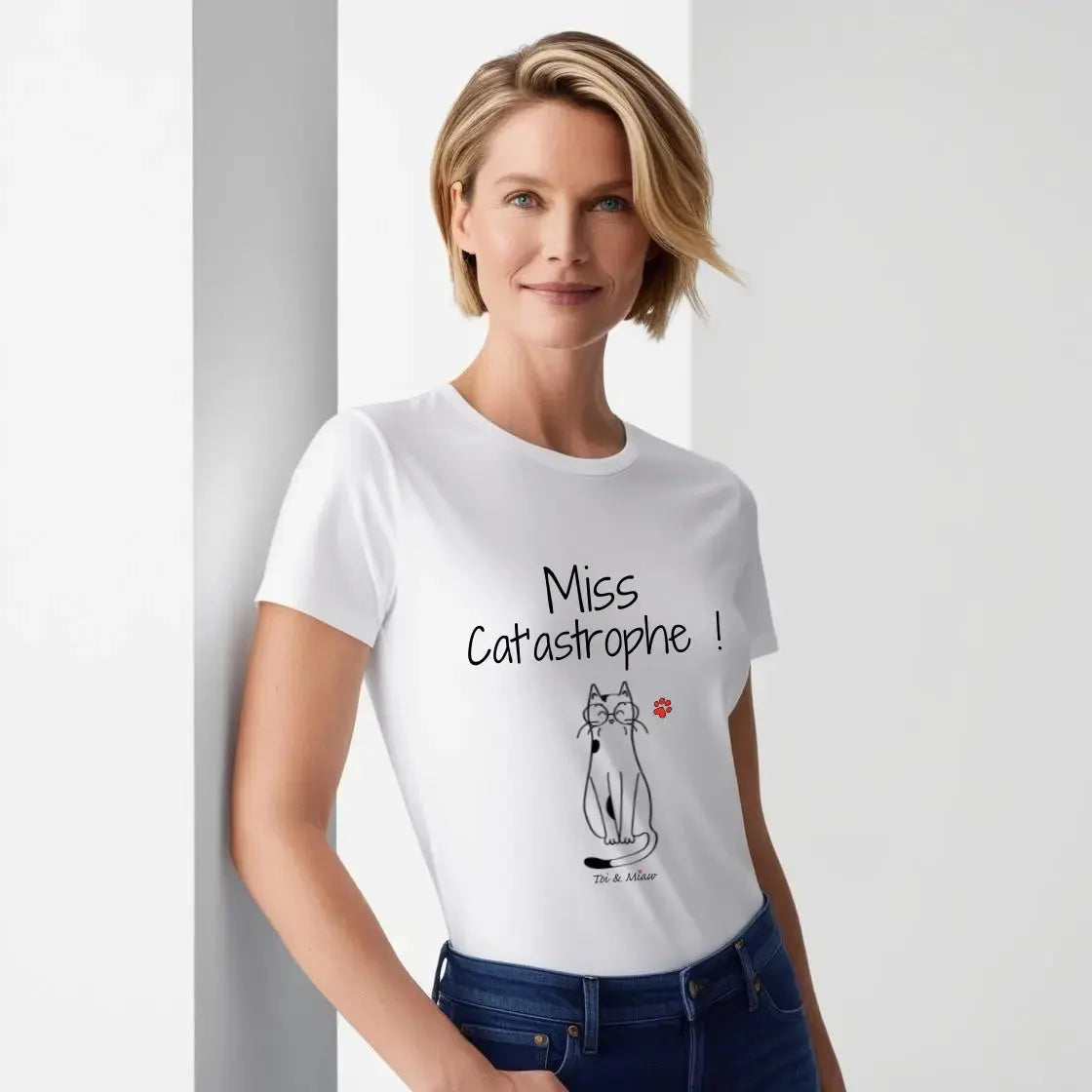 Tee-shirt Femme "Miss Cat'astrophe" Toi & Miaw